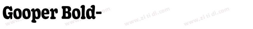 Gooper Bold字体转换